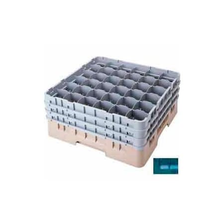 Cambro Cambro - Camrack Glass Rack Low Profile 36 Compartments 9-3/8" Max. Height Teal NSF 36S900414